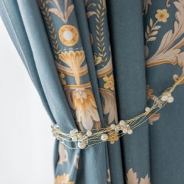 Rideau En Coton Sur Mesure, Imprimé Floral Européen
