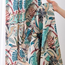 Rideau En Coton De Style Américain Sur Mesure, Imprimé Végétal