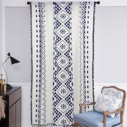 Rideaux En Lin De Style Nordique À Imprimé Géométrique Pour Salon Et Chambre À Coucher