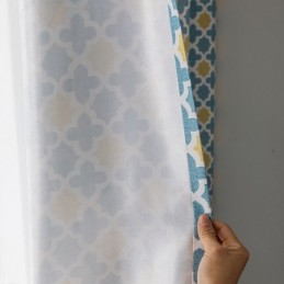 Rideau Sur Mesure Rideau Imprimé Géométrique Style Nordique