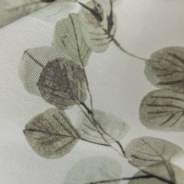 Rideau En Coton Sur Mesure, Imprimé Feuilles Nordiques