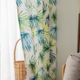 Rideau Sur Mesure Imprimé Feuilles Style Nordique