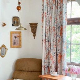 Rideaux Occultants En Polyester À Imprimé Botanique Pour Salon Et Chambre À Coucher