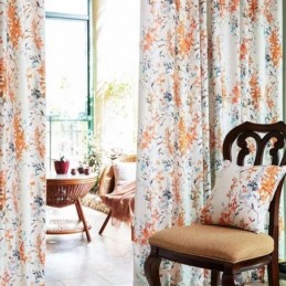 Rideaux Occultants En Polyester À Imprimé Botanique Pour Salon Et Chambre À Coucher