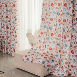Rideaux De Style Américain À Imprimé Végétal