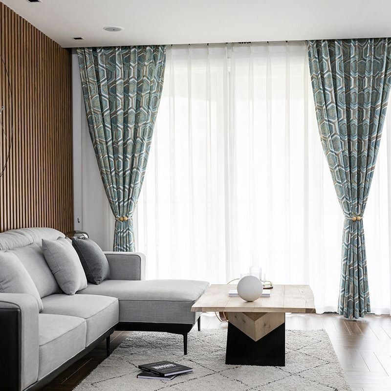 Rideaux Occultants Nordiques À Imprimé Géométrique Pour Salon Et Chambre À Coucher