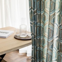Rideaux Occultants Nordiques À Imprimé Géométrique Pour Salon Et Chambre À Coucher