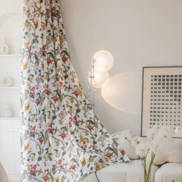 Rideaux À Imprimé Feuilles En Polyester De Style Américain