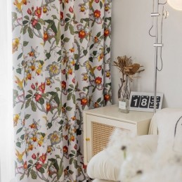 Rideaux À Imprimé Feuilles En Polyester De Style Américain