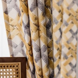 Rideau En Coton Sur Mesure Imprimé Style Nordique