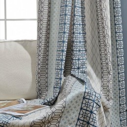 Rideau Occultant Nordique En Coton Et Lin, Sur Mesure, Motif Géométrique Jacquard, Pour Salon Et Chambre À Coucher