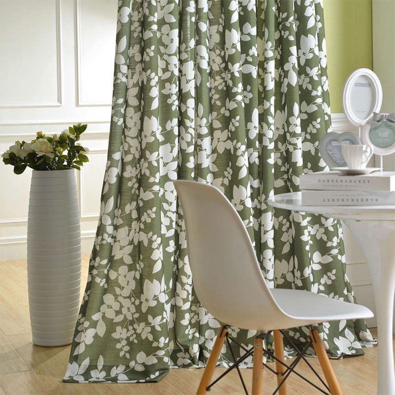 Rideau Occultant Sur Mesure Style Nordique Imprimé Floral Pour Salon Chambre