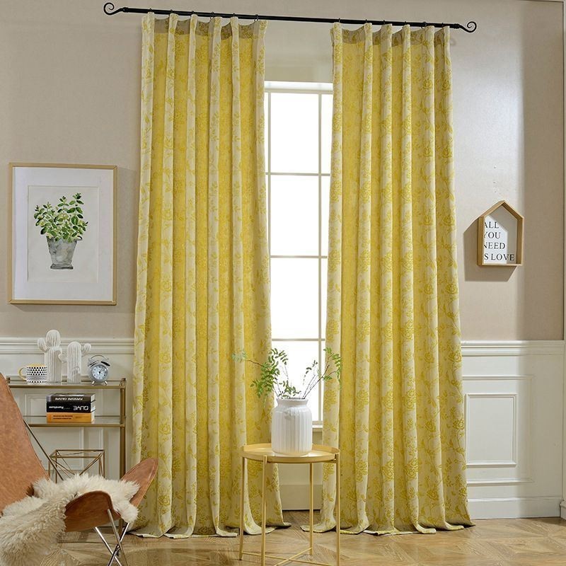 Rideaux Occultants Nordiques En Polycoton Jacquard Floral, Rideau Sur Mesure Pour Salon Et Chambre À Coucher