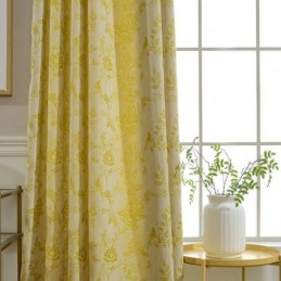 Rideaux Occultants Nordiques En Polycoton Jacquard Floral, Rideau Sur Mesure Pour Salon Et Chambre À Coucher