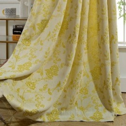 Rideaux Occultants Nordiques En Polycoton Jacquard Floral, Rideau Sur Mesure Pour Salon Et Chambre À Coucher