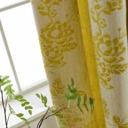 Rideaux Occultants Nordiques En Polycoton Jacquard Floral, Rideau Sur Mesure Pour Salon Et Chambre À Coucher