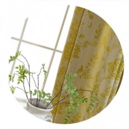Rideaux Occultants Nordiques En Polycoton Jacquard Floral, Rideau Sur Mesure Pour Salon Et Chambre À Coucher