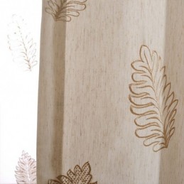 Rideau Occultant Nordique En Coton Et Lin, Sur Mesure, Brodé De Feuilles, Pour Salon Et Chambre À Coucher