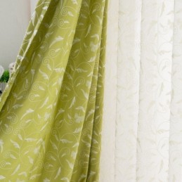 Rideau Occultant En Coton Sur Mesure, Motif Vigne Brodée, Style Nordique, Pour Salon Et Chambre À Coucher