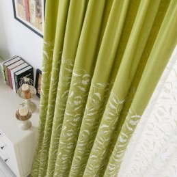Rideau Occultant En Coton Sur Mesure, Motif Vigne Brodée, Style Nordique, Pour Salon Et Chambre À Coucher