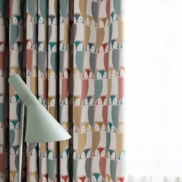 Rideau De Dessin Animé Moderne Sur Mesure, Imprimé Hibou Mignon, Tissu Occultant Doux Pour Chambre D'Enfant