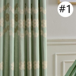 Rideau Occultant En Coton De Style Nordique, Sur Mesure, Brodé De Fleurs