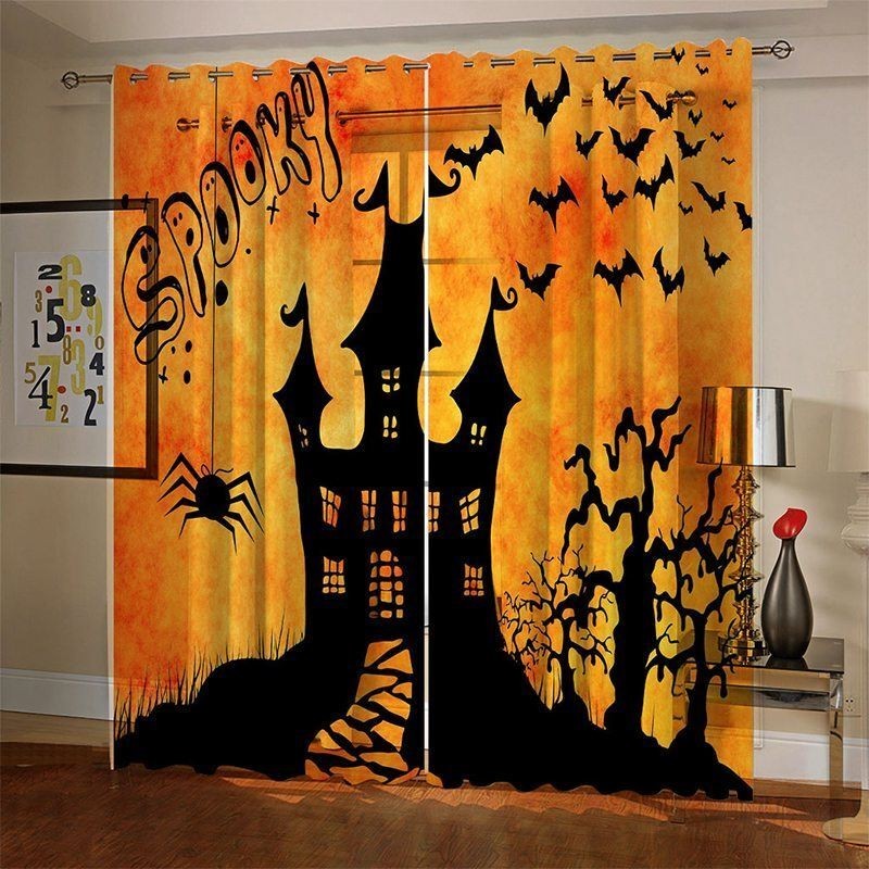 Rideaux Halloween Impression Numérique Style Américain