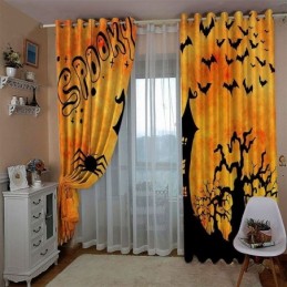 Rideaux Halloween Impression Numérique Style Américain