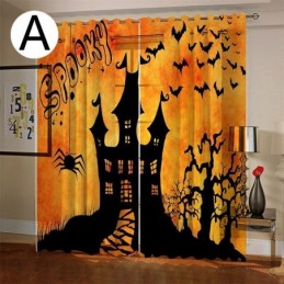 Rideaux Halloween Impression Numérique Style Américain