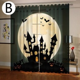 Rideaux Halloween Impression Numérique Style Américain
