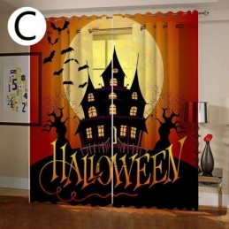 Rideaux Halloween Impression Numérique Style Américain