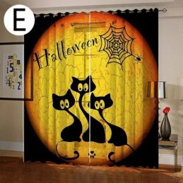 Rideaux Halloween Impression Numérique Style Américain
