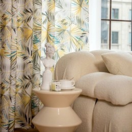 Rideaux En Coton Américains Colorés En Feuille De Bananier