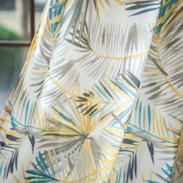 Rideaux En Coton Américains Colorés En Feuille De Bananier