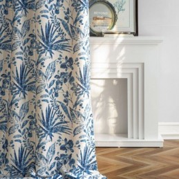 Rideau Imprimé Plantes, Rideau Occultant Sur Mesure Pour Salon Et Chambre À Coucher