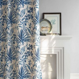 Rideau Imprimé Plantes, Rideau Occultant Sur Mesure Pour Salon Et Chambre À Coucher