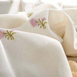 Rideau Brodé Floral Sur Mesure En Coton Nordique Pour Salon Et Chambre À Coucher