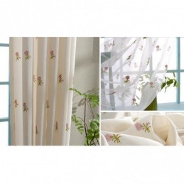 Rideau Brodé Floral Sur Mesure En Coton Nordique Pour Salon Et Chambre À Coucher