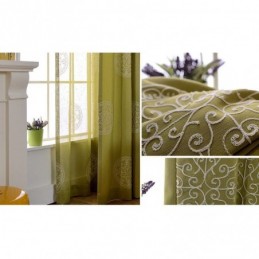 Rideau Brodé En Coton Sur Mesure, Style Nordique Occultant, Idéal Pour Le Salon Ou La Chambre À Coucher