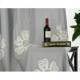 Rideau Brodé De Style Nordique Sur Mesure En Polycoton À Fleurs Pour Salon Et Chambre À Coucher