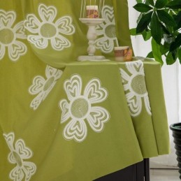 Rideau Brodé De Style Nordique Sur Mesure En Polycoton À Fleurs Pour Salon Et Chambre À Coucher