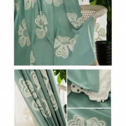 Rideau Brodé De Style Nordique Sur Mesure En Polycoton À Fleurs Pour Salon Et Chambre À Coucher