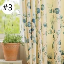 Rideaux À Chevrons De Style Américain Imprimés De Feuilles