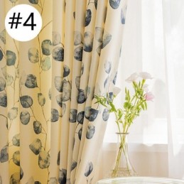 Rideaux À Chevrons De Style Américain Imprimés De Feuilles