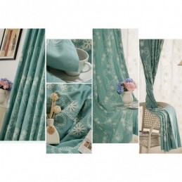 Rideau Brodé Végétal Sur Mesure En Coton De Style Nordique Pour Salon Et Chambre À Coucher