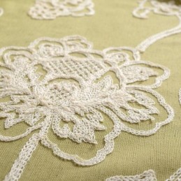 Rideau Occultant En Coton Et Lin, Sur Mesure, Motif Floral Nordique Brodé, Pour Salon Et Chambre À Coucher