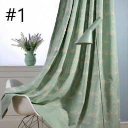 Rideau Occultant Nordique Sur Mesure, Motif Végétal Brodé, Pour Salon Et Chambre À Coucher