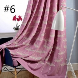 Rideau Occultant Nordique Sur Mesure, Motif Végétal Brodé, Pour Salon Et Chambre À Coucher