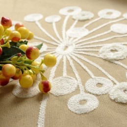 Rideau Occultant En Coton Sur Mesure, Motif Pissenlit Nordique Brodé, Pour Salon Et Chambre À Coucher