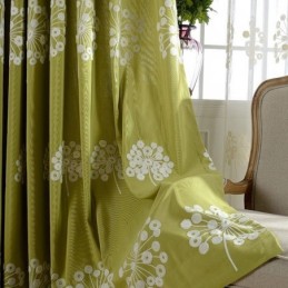 Rideau Occultant En Coton Sur Mesure, Motif Pissenlit Nordique Brodé, Pour Salon Et Chambre À Coucher